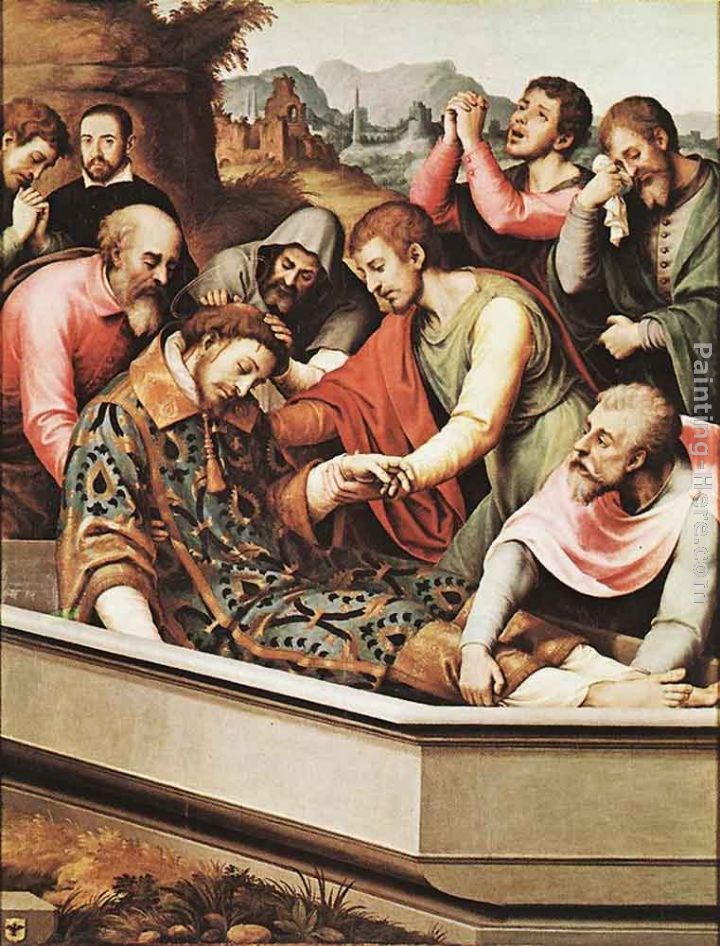 Juan de Juanes The Entombment of St Stephen Martyr